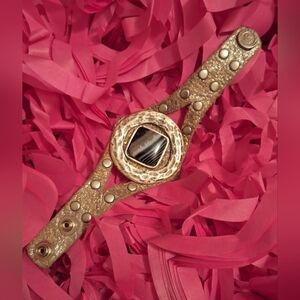 NWOT Gorgeous Leatherock USA Braclet w/ Stone Purchased @ Buckle